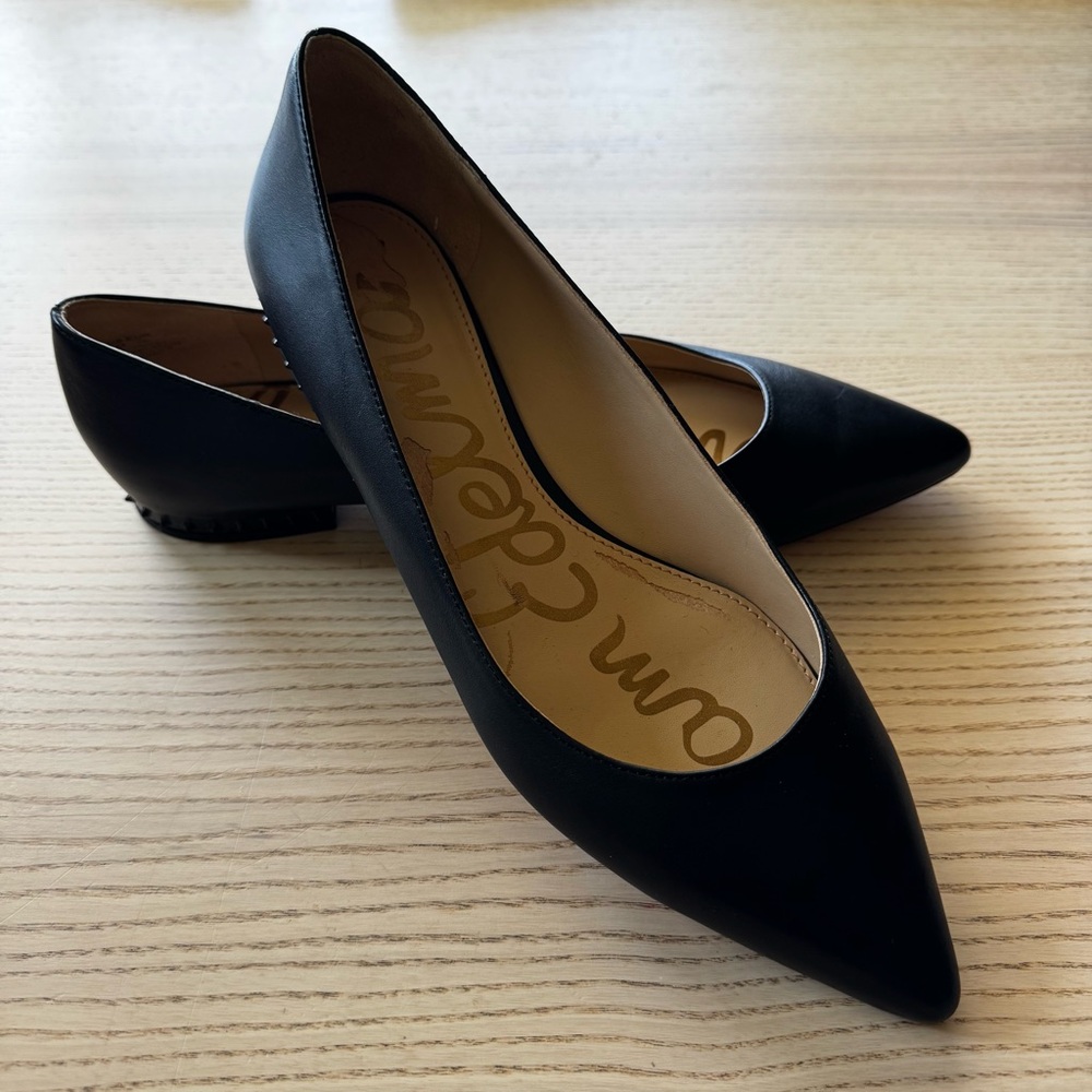 Sam Edelman pointed toe loafers with heel studs